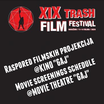 TFF XIX Raspored filmskih projekcija / Movie screenings schedule @Kino Gaj